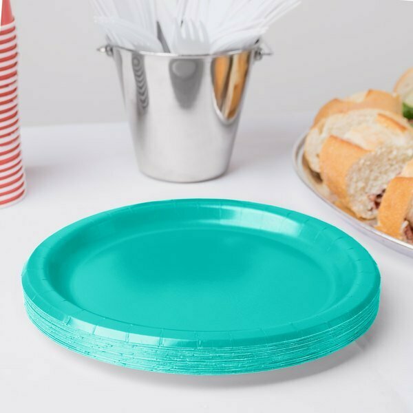 Creative Converting 324782 10in Teal Lagoon Paper Plate, 240PK 286PP10TL